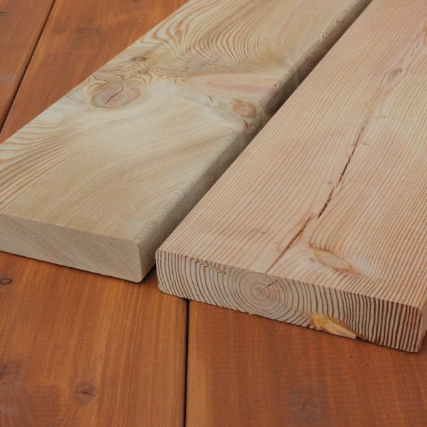 B-Sortierung / Glattkantbretter 28x142mm Sibirische Lärche
